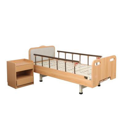 China Wooden Hospital Bed Factory Quality Guarantee Two Function Nursing Patient Bed For Rehabilitation Home Hospital for sale