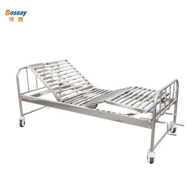 China BS-728A Hospital Chamber 2 Cranks Manual Hospital Bed Nursing Beds for sale