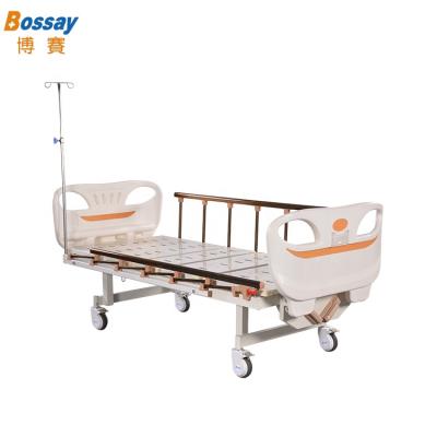 China BS-828H Bossay Hospital Bed Hospital Furniture Medical ABS Two Crank Manual Hospital Bed For Sale for sale