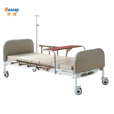 China BS-828C Multifunction Hospital Chamber 2 Crank Manual Hospital Bed Price for sale