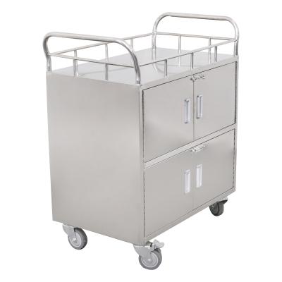 China Hospital Easy Clean Medical Cart Stainless Steel Assemble Small Surgical Cart Rescue Instrument Change Vehicles for sale