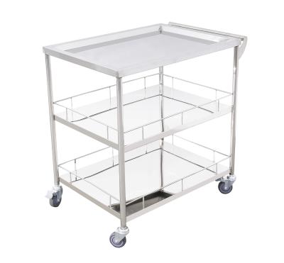 China Hospital Contemporary Medical Trolley Stainless Steel Assemble Small Surgical Cart Rescue Instrument Change Vehicles for sale