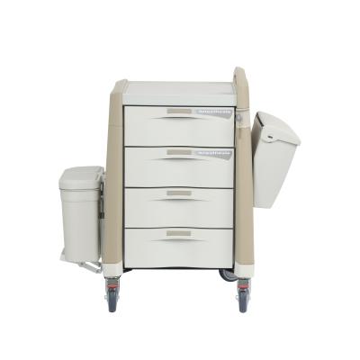 China Economical ABS Hospital Medical Emergency Treatment Trolley for sale