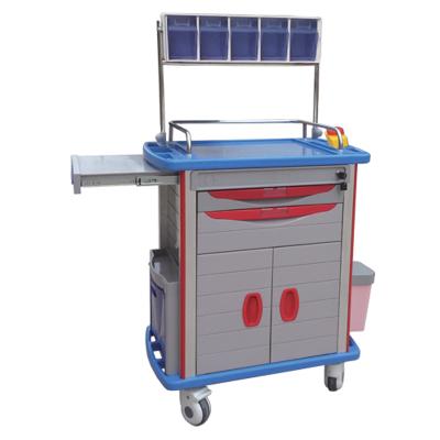 China Contemporary Stainless Steel Medical ABS Mobile Patient Trolley ABS Inpatient Trolley In Hospital for sale