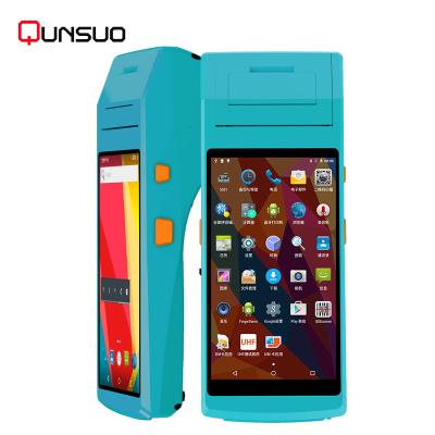 China Handheld Computer 3G GSM Android Pda 5.5inch Touch Screen With Built In Thermal Printer for sale