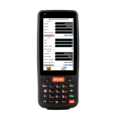 China Ultra rugged 2d warehouse barcode scanner pda handheld android terminal for data collection A4 paper for sale