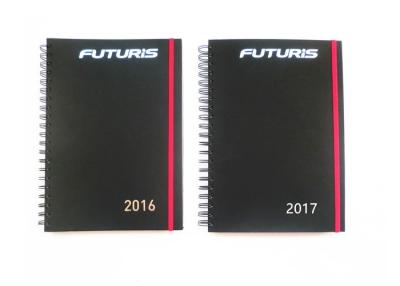 China Custom Spiral Notebook Printing , Notepad Printing Services Black On White Color for sale