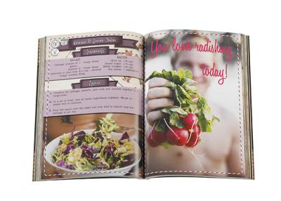 China Food Book Printing , Custom Cookbook Printing Case Bound Book Printing for sale