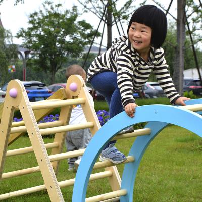 China Kids Traditional Wooden Foldable Triangle Ramp Frame Arch Gym Montessori Rising Educational Equipment for Kindergarten Children for sale