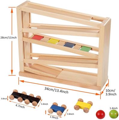 Chine Wooden Wooden Baby Toys Car Ramp Runner Track Early Education Toys with 3 Wooden Cars for 3 4 5 Year Old Boy and Girl Gifts à vendre