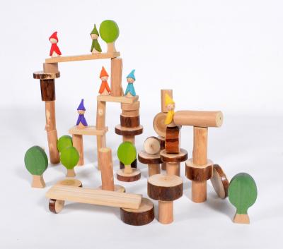 China Educational Wooden Toy Kids Learning Teaching Aids Natural Tree Blocks Montessori Toys Early Education Wooden Supplies zu verkaufen