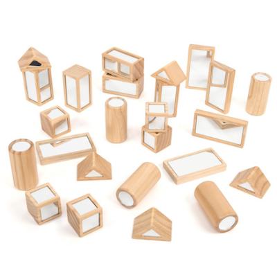 China Construction Toy Wooden Mirrored Blocks 27pcs set building blocks for kids in kindergarten wooden toys education supplies en venta