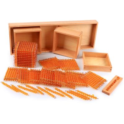 China Teaching Learning Games from Toy Factory Kids Montessori Teaching Toy Mathematical Introduction to Decimal Quantity with Trays for Kindergarten Te koop