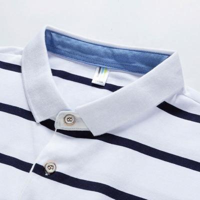 China 100% Custom Men's T-Shirts Polo Shirts Other Striped COTTON Mens Polo Shirts Embroidered Logo T-shirts Mens Polo Summer Shirts for sale