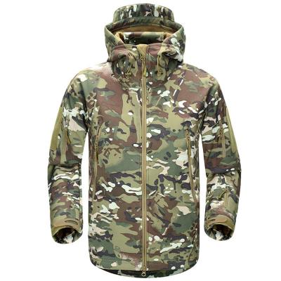 China Good Outdoor Tactical Selling Soft Shell Plus Velvet Waterproof Jacket Shark Skin Breathable for sale