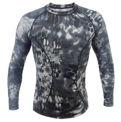 China Hot Sales Breathable Moisture Wicking Tight Breathable T-shirt Camouflage Anti-static Quick-drying Men's T-shirt for sale