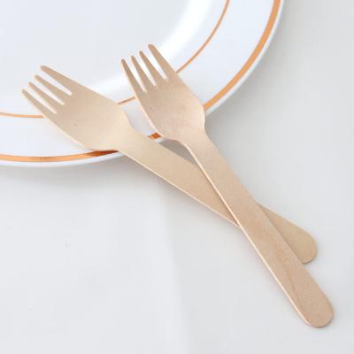 China Biodegradable Disposable Wooden Fork Spoon Set for sale