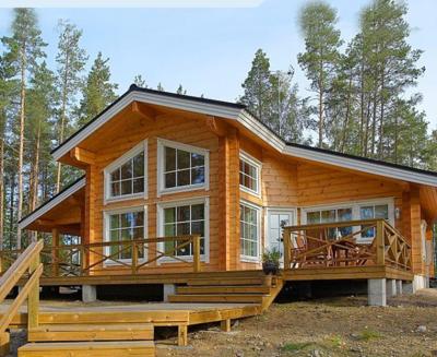 China Beautiful modern prefab log cabin in hill for sale