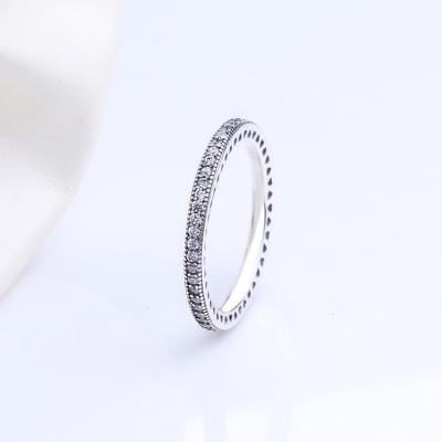 China New FASHIONABLE Simple Diamond Rings 925 Silver Hollow Out Sparkle and Hearts Ring Fits pandoraer women jewelry 2020 wholesale for sale