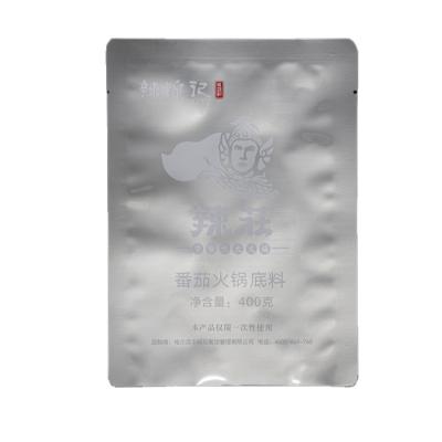 China Food Ready To Ship Custom Logo Transparent Aluminized Foil Packing Bag for sale