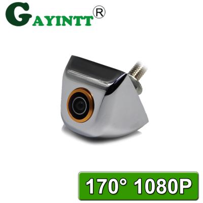 China Waterproof 170 Degree AHD 1920x1080P Silver Vehicle Rear View Camera Upside Down Install Metal Body Car Reverse Fisheye Lens Camera for sale