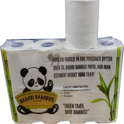 China Bamboo Pulp Panda Bamboo Roll Toilet Paper Tissue Paper Eco - Friendly for sale