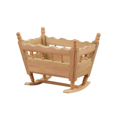 China New CLASSIC Listing Simplicity Crib Bed Modern Handcrafted Model Children&'S Mini Furniture Toys for sale