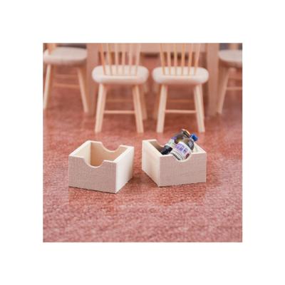 China Simplicity Modern Home Furnishings Decoration Fashion Modern Doll House Furniture Decoration Box Style Wooden Crafts for sale