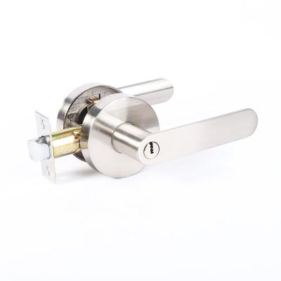 China For Entrance Factory Price High Quality Stainless Steel Hotel Door Lever Wooden Handle Lock for sale