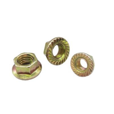 China General Industry DIN6923 Carbon Steel Galvanized Yellow Galvanized Flange Nut M8 for sale