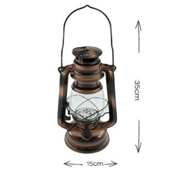 China Antique Iron Kerosene Lamp Kerosene Lamp Retro Led Portable Warm Light Christmas Lantern Home Decor Lamp Black for sale