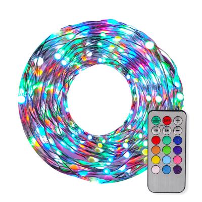 China Table Stand 10m 100 LED Copper Wire DMX Pregrogramed RGB LED String Light for sale