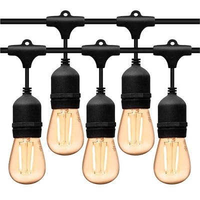 China Garden 5m / 16.4FT Long 15 E26 Outdoor Waterproof Hanging Sockets LED Patio Lights for sale