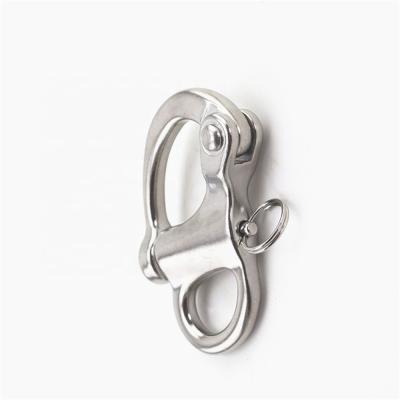 China Heavy Industry 316 Grade Stainless Steel Marine Fixed Bail Snap Shackle For Sailboat for sale