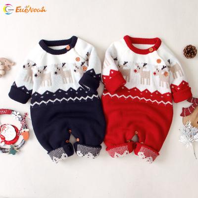 China Jumper Winter Autumn Cartoon Christmas Elk Baby Costume Romper Baby Climbing Cotton For Boys And Girls for sale