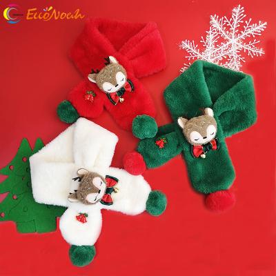 China Keep Cute Christmas Princess Baby Scarf Student Plush Rabbit Fur Baby Warm Thick Warm Scarf for sale