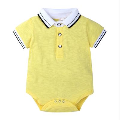 China Fashion Baby Boy Romper Clothes 100% Cotton Baby Clothing Shorts Single Sleeve Baby Jumpsuit for sale