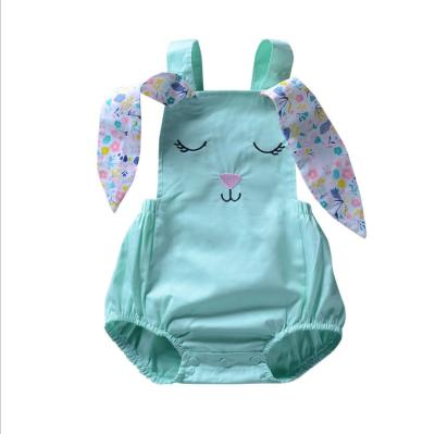 China Fashion Baby Romper Clothes 100% Cotton Baby Clothes Cartoon Rabbit Shorts Single Sleeve Baby Jumpsuit for sale