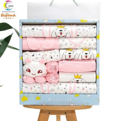 China Hot Sale Antibacterial Newborn Clothing Set 18pcs Sets Infant and Toddler Cotton Clothing Sets for sale