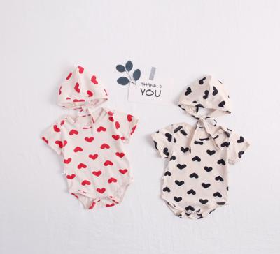 China Full Print Baby Antibacterial Coverall Sets With Hat Summer Wear Girl's Clothing 0-12M Ins New Style for sale