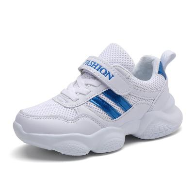 China New 2022 Mesh EVA White Flat Breathable Velcro Students School Casual Shoes Kids Sneakers Sports Shoes for sale