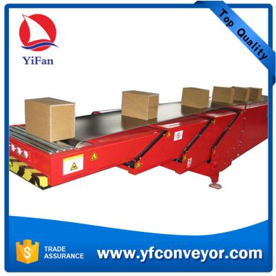 China Telescopic Belt Conveyor with front rotary belt conveyor for sale