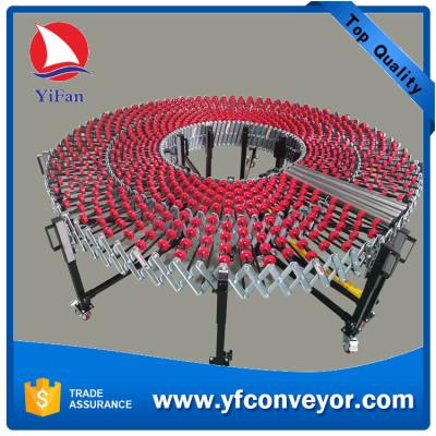 China Telescopic Plastic Gravity Skate Wheel Conveyor for sale