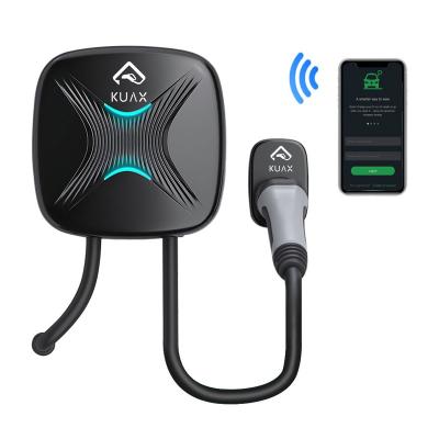 China EV Charger Wallbox KUAX Electric Car Charging Wire EV APP Wifi Wallbox Charging Station EV Charger for sale