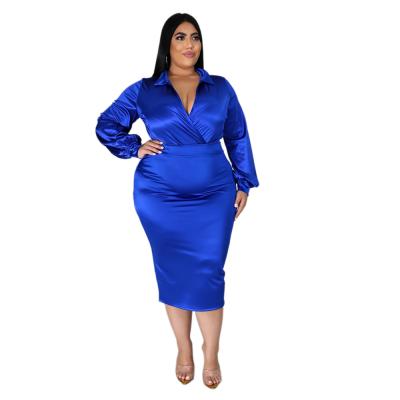 China Fashion Professional Workwear Women's Casual Solid Color Breathable Lapel Fat Lady Plus Size Casual Suit Nightclub Outfit for sale