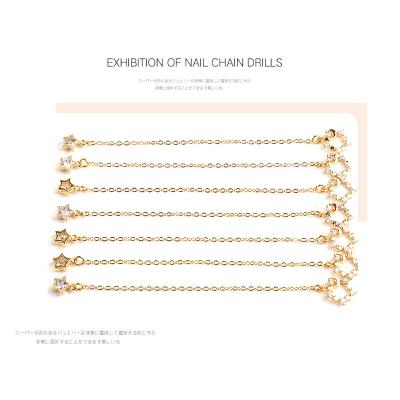 China Nail DIY Nail Art Accessories Nail Art Diamond Rhinestone Chain Rhinestone Metal Pendant Frame Flash Tassel Nail Decoration for sale