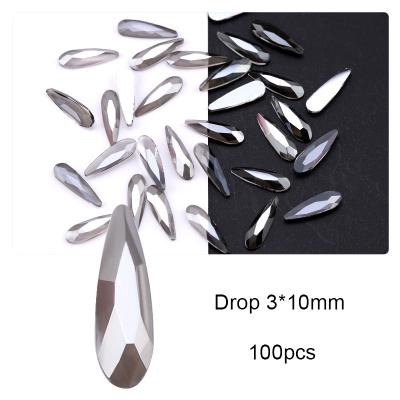 China Wholesale Special Shaped Flat Diamonds Great Aurora Nail Diamonds DIY 100 Mixed Diamonds Nail Art Jewelry for sale