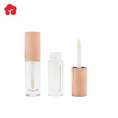 China Cosmetic Mini Round Lipgloss Tube Packaging Plastic Shell / Small Capacity Cylindrical Lip Gloss Tube for sale