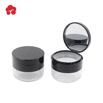 China Cosmetic Classic Circular With Flip Type Loose Powder Mirror Tank Customized for sale