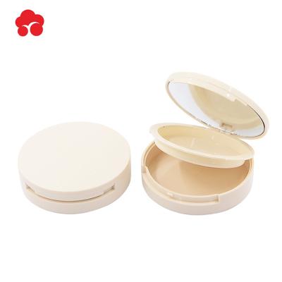 China Double Layer Cosmetic Round Powder Box / Cosmetic Powder Puff Shell Wholesale for sale